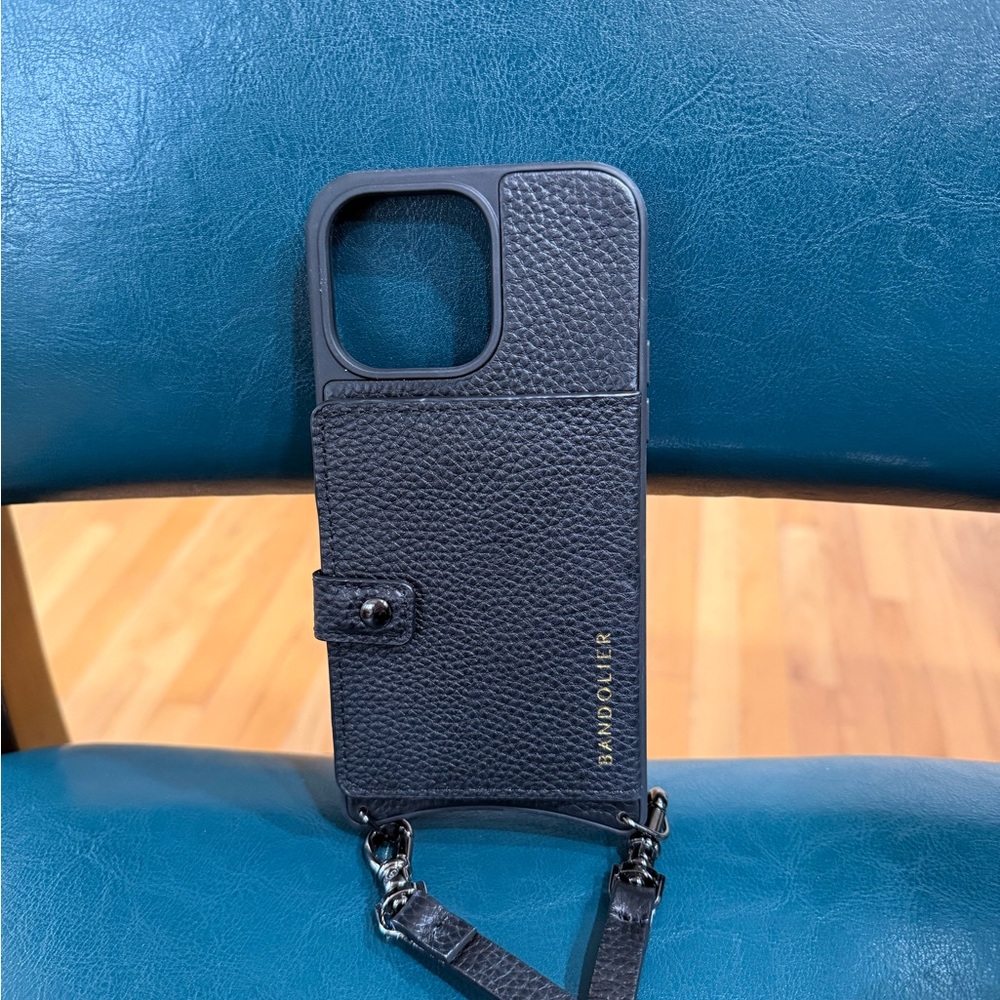 Bandolier Black Phone Case with Strap
